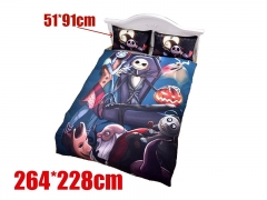 欧美外贸热销3D圣诞夜惊魂四件套 亚马逊爆款床上用品 264cmx228cm