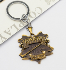 哈利波特标志古铜色钥匙扣