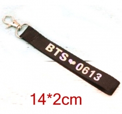 BTS防弹少年团同款周边姓名条挂绳定制钥匙扣情侣创意书包挂绳带