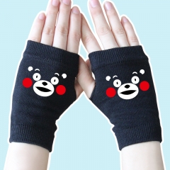 熊本熊2黑色半指手套