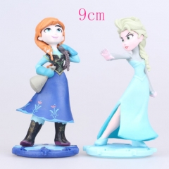 爆款2款冰雪奇缘爱莎 安娜主角公主蛋糕公仔手办玩具 微景观摆件  2个一套  9cm