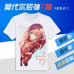 MDE411-DARLING in the FRANXX动漫莫代尔短袖T恤