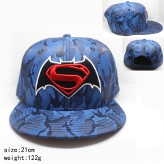 超人大战蝙蝠侠迷彩蓝色帽子