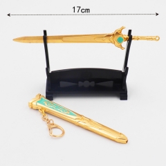 王者荣耀紫霞仙子露娜金属模型刀（金色）17cm