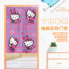 MAML004-Hello Kitty动漫仿棉麻彩印门帘