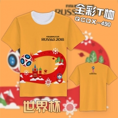 QCDX490-2018俄罗斯世界杯全彩T恤S码
