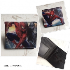 复仇者联盟蜘蛛侠标志全彩磨砂吸塑卡包装二折丝印钱包