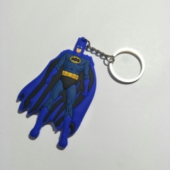 复仇者联盟钥匙扣双面软胶美国队长死侍蝙蝠侠超人钥匙圈挂件英雄