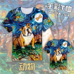 QCDX514-个性全彩短袖T恤