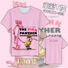 QCDX503-粉红豹 动漫全彩短袖T恤