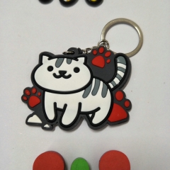 日本手游 猫咪后院钥匙扣满足桑钥匙圈 可爱猫挂件 促销礼品