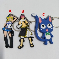 日本动漫妖精的尾巴纳兹钥匙扣露西哈比钥匙圈挂件广告促销礼品