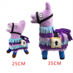 堡垒公仔羊驼玩具之箱F毛绒e紫马游戏手办玩偶外贸跨境布娃娃礼物