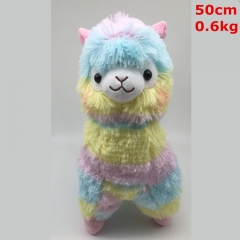 日本arpakasso alpaca彩虹羊驼神兽公仔草泥马大号毛绒玩具公仔玩偶
