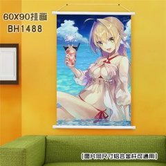 (60X90)BH1488-Fate Grand Order 游戏白色塑料杆挂画
