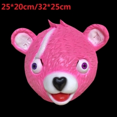 堡垒之夜面具游戏周边同款粉红熊天狐狸收割者头套万圣节动物面具