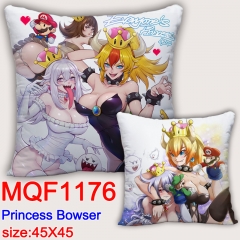 MQF1176 超级马里奥 库巴公主 45X45双面抱枕+枕芯
