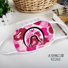 KZ262-迷彩鲨鱼个性彩印太空棉口罩