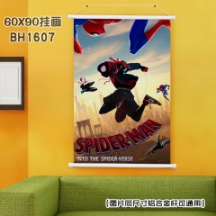 (60X90)BH1607-蜘蛛侠：平行宇宙 影视白色塑料杆挂画