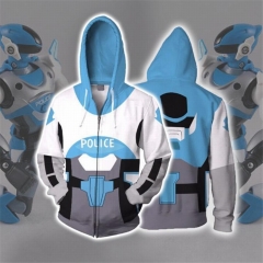 爆款日漫cosplay电脑警察Cybercop3D数码印花卫衣加厚连帽拉链衫