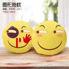 YBZ002-滑稽 表情细毛绒圆形抱枕