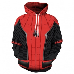 新款漫威蜘蛛侠 英雄远征英雄 3D印花拉链开衫连帽运动外套卫衣