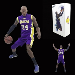 NBA 1比9 科比·布莱恩特 24号 紫衣 真衣服 可动手办模型 盒装22厘米，0.5千克