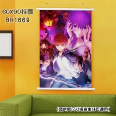 (60X90)BH1669-Fate stay night 动漫白色塑料杆挂画