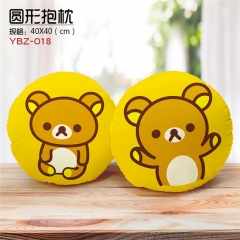 YBZ018-轻松熊 动漫细毛绒圆形抱枕