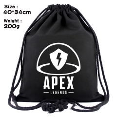 Apex Legends英雄-黑色帆布束口背包束口袋40X34CM