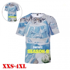 成人童装2019新款堡垒之夜Fortnite第八赛季3D数码印花短袖T恤男