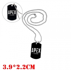 2019自建站热销apex游戏手办 不锈钢apex legends黑色吊牌项链