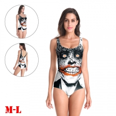 夏季新品数码印花女士保守泳衣 欧美小丑透气性感泳装B126-055