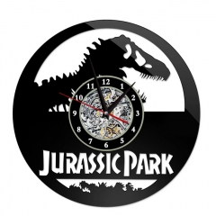 侏罗纪公园-创意挂画挂钟钟表PVC材质(不配电池)