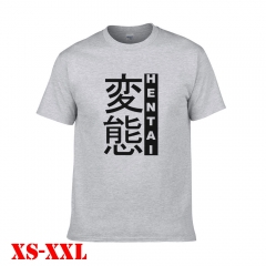 外贸新款 LettBao Ahegao 搞笑字母 创意趣味休闲印花纯棉短袖T恤