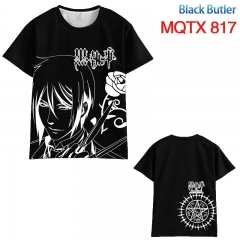 黑执事  黑白线稿款T恤MQTX 817
