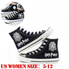 Harry Potter哈利波特动漫帆布鞋周边游戏美版青春卡通少女高帮鞋