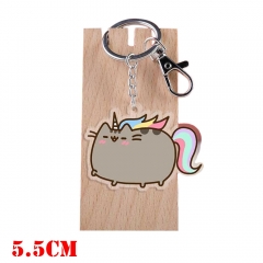 日本可爱猫咪后院 胖吉猫亚克力透明双面钥匙扣 挂件