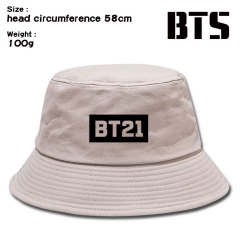 BTS 动漫丝印帆布渔夫帽帽子