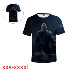 跨境提供2019新款 Friday the 13th The Game 3D数码休闲短袖T恤