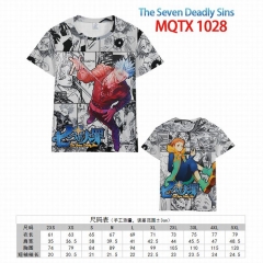 七大罪MQTX1028 全彩印花短袖T恤-XXS-5XL共10个码