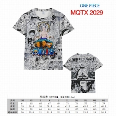 海贼王漫画版MQTX2029 全彩印花短袖T恤-XXS-5XL共10个码