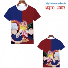 我的英雄学院MQTO2007 欧码全彩印花短袖T恤