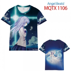 T-天使的心跳MQTX 1106欧码全彩印花短袖T恤
