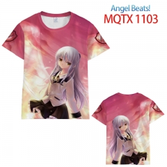 T-天使的心跳MQTX 1103欧码全彩印花短袖T恤