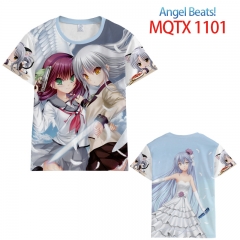 T-天使的心跳MQTX 1101欧码全彩印花短袖T恤