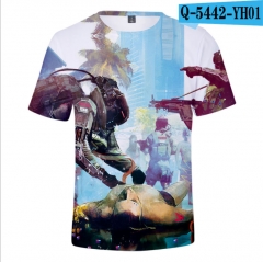 跨境专供Cyberpunk 2077赛博朋克夏季休闲数码印花3D短袖T恤+童装