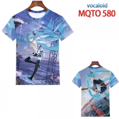 初音未来 MQTO 580 欧码全彩印花短袖T恤