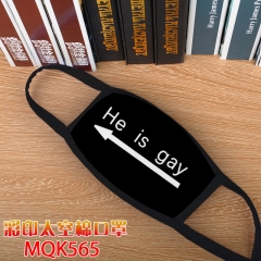 He is gay MQK565 彩印太空棉口罩 5个起批
