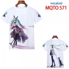初音未来 MQTO 571 欧码全彩印花短袖T恤